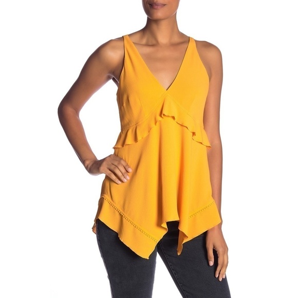 Derek Lam 10 Crosby Ruffle Trim Tank Top - Picture 1 of 8